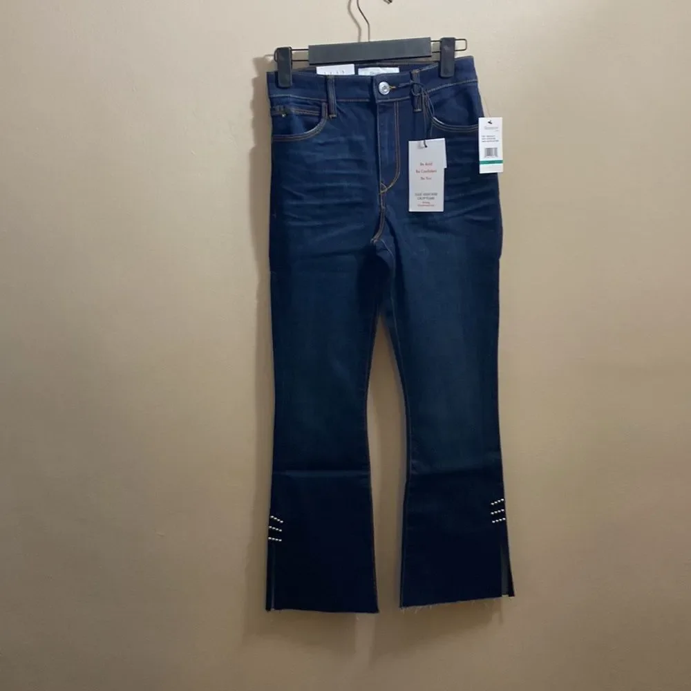 SkinnyGirl Julie High Rise Crop Flare Jeans Size 24/00 Sophisticated - Picture 2 of 6